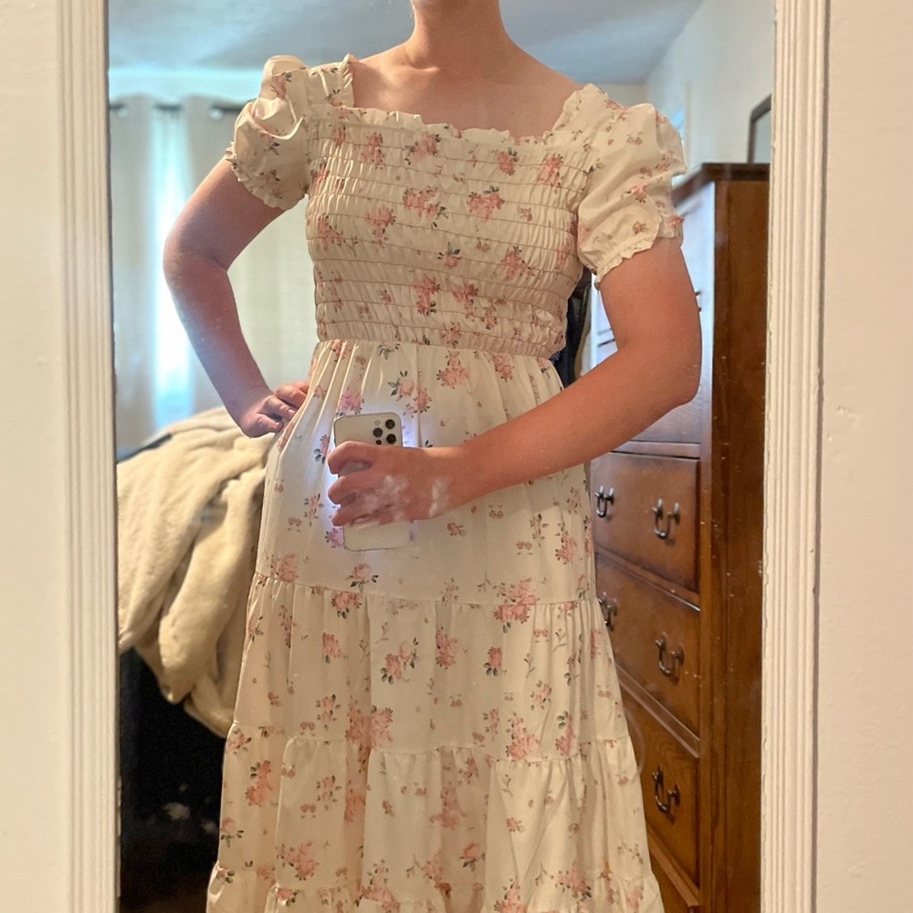 Floral Cream Dress